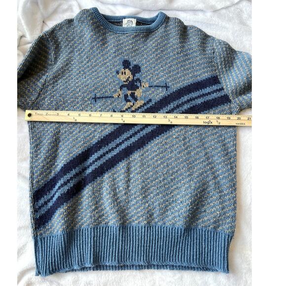 Kennington Vintage California Blue Disney Mickey Mouse Ski Sweater size Large - Picture 8 of 11